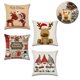thumbnail image 2 of 4 Uds. Fundas de almohada decorativas navideñas de 45x45cm, fundas de almohada para sofá, funda de cojín cuadrada de lino y algodón para sofá, cama y coche, 2 of 5