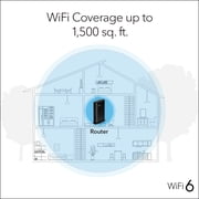 NETGEAR WiFi 6 Router (RAX5) – Security Features, AX1600 Wireless Speed (Up to 1.6 Gbps) - Covers up to 1,500 sq. ft., 20 Devices