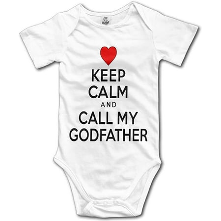 

Qunon3 Keep Calm Call Godfather Infant Short Sleeve Cute Baby Clothes