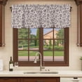 thumbnail image 6 of Purple Floral Curtain Valances for Windows, Kitchen Valance Window Treatments Panel 2 Pack, Spring Plants Flowers Vintage Rustic Rod Pocket Short Curtains for Bathroom Bedroom 60 x 18 Inch, 6 of 8