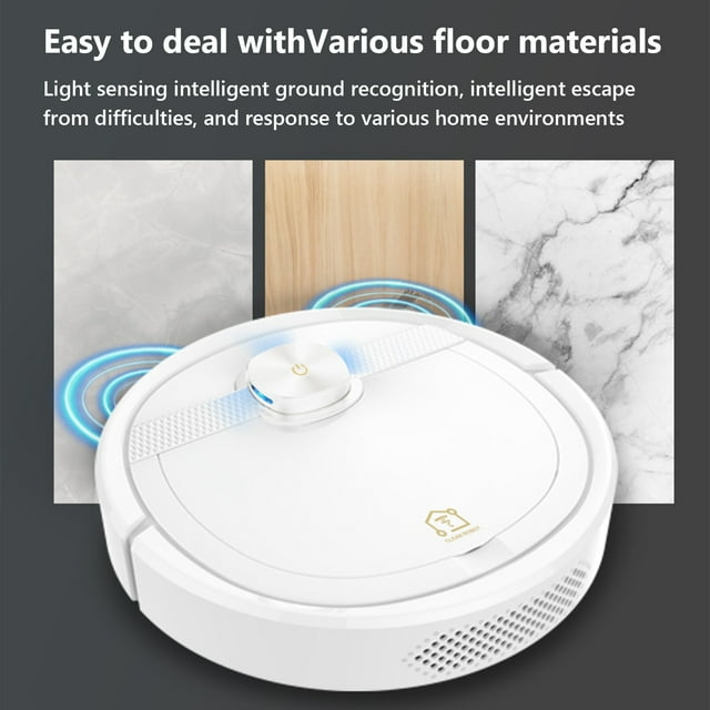 Carpet Cleaner Machine Robot Vacuum Cleaner with Suction Power 90Mins Runtime Robotic Vacuum Cleaner for Low Carpet Pet Hair Hard Floors Robot Vacuum Cleaner