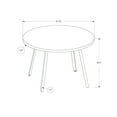thumbnail image 2 of Dining Table, 48" Round, Small, Kitchen, Dining Room, Metal, Laminate, Black, Contemporary, Modern, 2 of 8