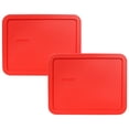 thumbnail image 1 of Cubiertas de tapa Pyrex 7211-PC rojas de 1,6 L para fuente de horno, 6 tazas x 2, 1 of 2