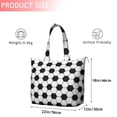 thumbnail image 4 of Soccer Ball Pattern Travel Tote Bags for Women Carry On,Large Weekender Bags for Women Travel,Multi Functional Duffle Bag for Work,Shopping,Sports, 4 of 5