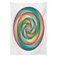thumbnail image 3 of Ambesonne Rainbow Tablecloth Rectangular Table Cover, Spiral Rosette Pattern, 60"x90", Multicolor, 3 of 4