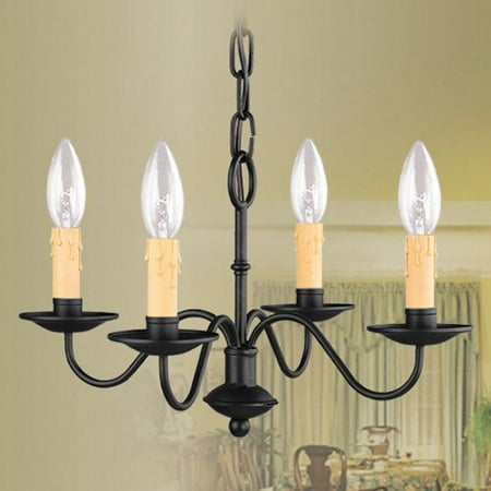 Livex Heritage 4464-04 Mini Chandelier - Black - 15W in.