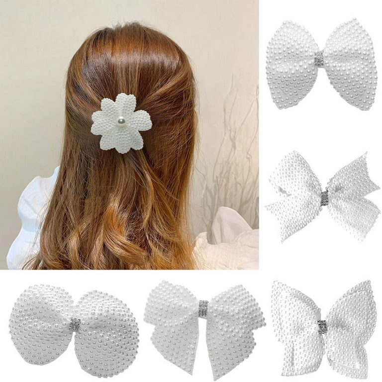 UrCoolest Pearl Bow Hair Clip Pearls