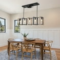 thumbnail image 2 of Dawn Whisper 47"Noiseless Farmhouse Linear Hanging Ceiling Fan IndustriaL LED Light with Remote for Kitchen Island Dining Room, 2 of 12