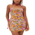 thumbnail image 1 of PENGXIANG Women‘s Floral Spaghetti Strap Bodycon Dress, 1 of 6
