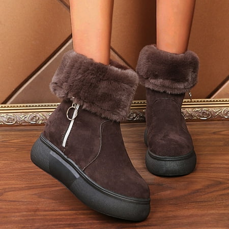 

TALKVE Casual Fashion Boots Slipon Breathable Wedges Women s Shoes Thermal Women s Boots