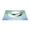 thumbnail image 3 of Ryvnso Placemats Set of 4 Gradient Green and Blue Dining Mats Heat-Resistant Non-Slip Washable Table Mat, 3 of 8
