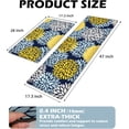 thumbnail image 3 of Kitchen Mats Set of 2 Cushioned Anti Fatigue Kitchen Rugs Non Slip Waterproof Kitchen Runner Memory Foam Floor Mat Comfort Standing Mat for Sink,Office,Laundry, Navy Yellow, 3 of 3