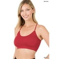 thumbnail image 2 of TheLovely Women & Plus Seamless Bralette Cross-Back Padded Sports Bras with Adjustable Strap, 2 of 3