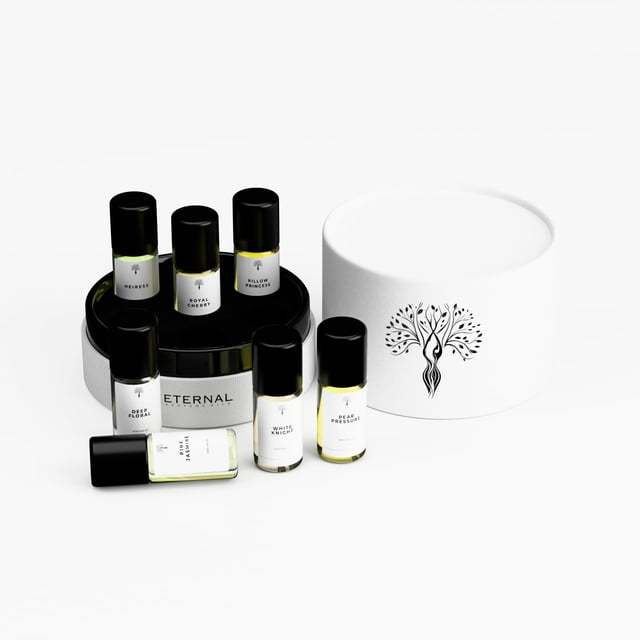 Set de minibruma Perfume Eternal, tamaño de viaje, 7 x 3 ml