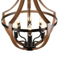 thumbnail image 2 of Aiwen Industrial Wood Grain Pendant Light 6 Lights Farmhouse Ceiling Lamp Fixture, 2 of 10
