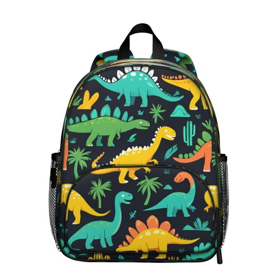 Cute Dinosaur Pattern Backpack Backpack for School,Cute School Bag,Schoolbag with Adjustable Shoulder Straps & Padded Back,13.8"x11.4"x6"