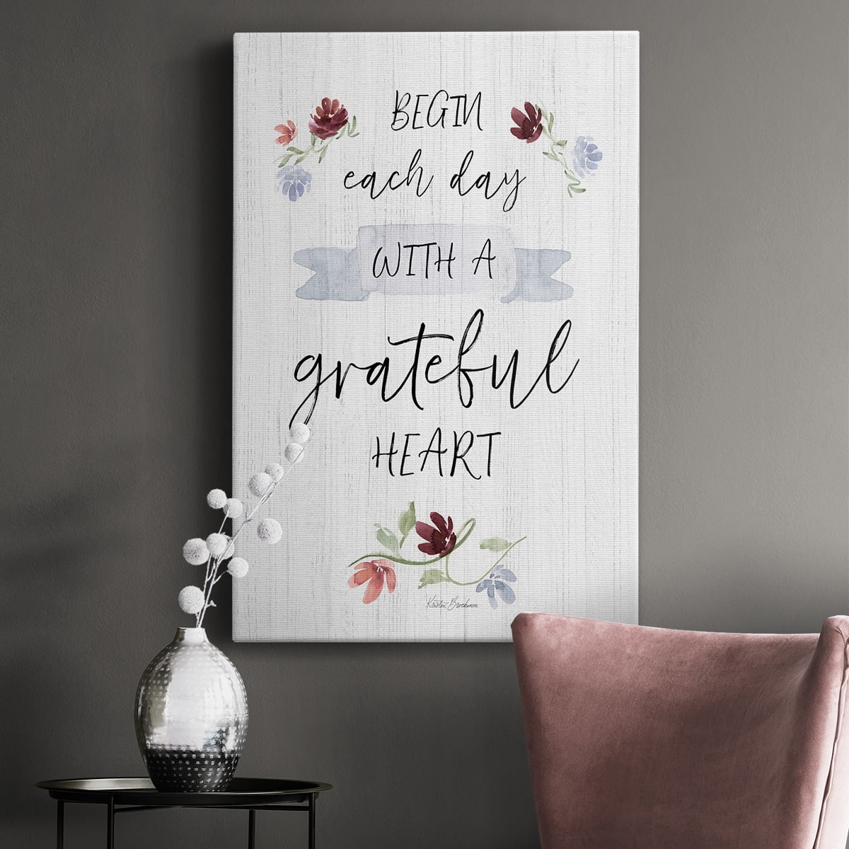 Grateful Heart Premium Gallery Wrapped Canvas - Ready to Hang