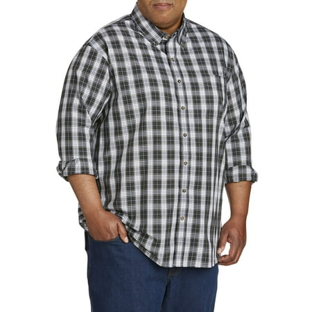 - Canyon Ridge Men's Big and Tall Easy Care Long Sleeve Plaid Shirt, up to 7XL