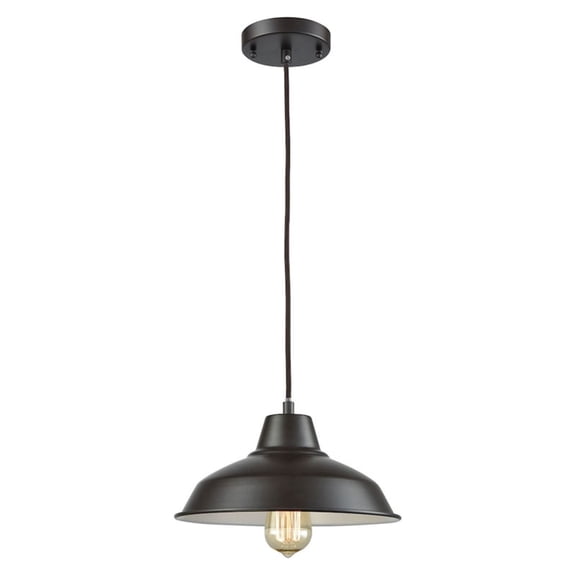 Elk Home Classic Loft 11-inch Wide 1-Light Mini Pendant in Oil Rubbed Bronze