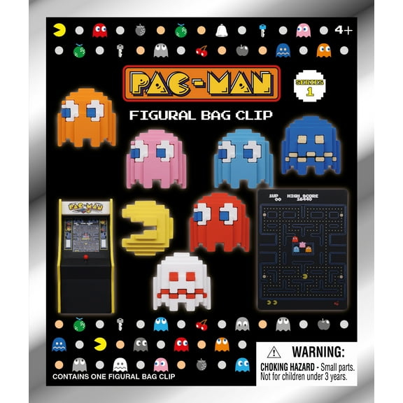 Pac-Man 3D Figural Blind Bag Keychain Multicolor