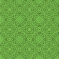 thumbnail image 1 of Ahgly Company Indoor Square Patterned Dark Lime Green Area Rugs, 4' Square, 1 of 1