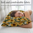 thumbnail image 5 of Sunflower Throw Pillow Covers, Summer Floral Botanical Watercolor Yellow Green Soft Breathable Pillow Cases with Invisible Zipper, Toddler Pillowcases for Couch Bed Sofa Chair 12x20 Inches, 5 of 9