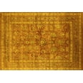 thumbnail image 1 of Ahgly Company Machine Washable Indoor Rectangle Oriental Yellow Industrial Area Rugs, 7' x 10', 1 of 4