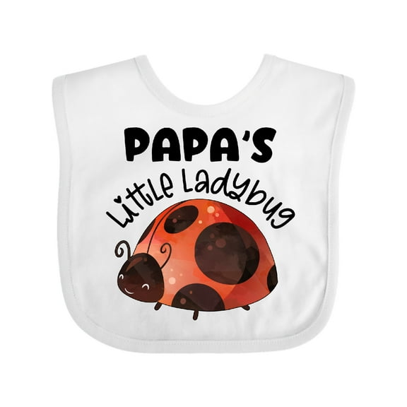 Inktastic Papa's Little Ladybug Boys or Girls Baby Bib