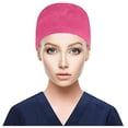thumbnail image 1 of Scrub Cap With Buttons Bouffant Hat With Sweatband for Womens and Mens, 1 of 3