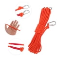 thumbnail image 2 of Unique Bargains 1 Pc Braided Clothesline Outdoor Double Hook Nylon Braided Clothesline 32.81ft Orange, 2 of 3