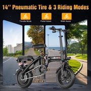 ASKGO Electric Bicycle for Adults Teens,1200W Peak 749w Folding Ebike, 25MPH & 30Miles,48V 13A Portable Electric Mini Bike, Dual Suspension&Brake,3Speed,Commuting Ebike with R-seat,385LBS, UL2849