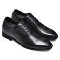 thumbnail image 5 of CMR CHAMARIPA Men's Oxfords Dress Shoes Invisible Height Increasing Elevator Shoes for Men High Heels Lace-up Gray Leather Formal Shoes 2.76 Inches Taller, 5 of 6