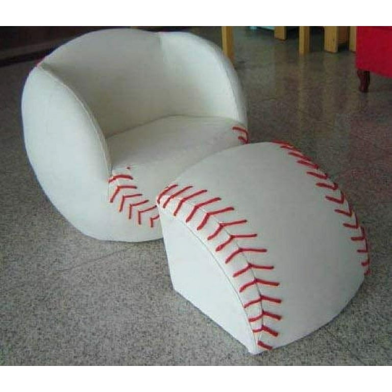 Baseball chair with online ottoman