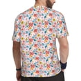 thumbnail image 2 of Wukai Floral Ditsy Print Men's Short-Sleeved Mesh T-Shirt,Quick-Dry Short Sleeve Workout T-Shirt-5X-Large, 2 of 8