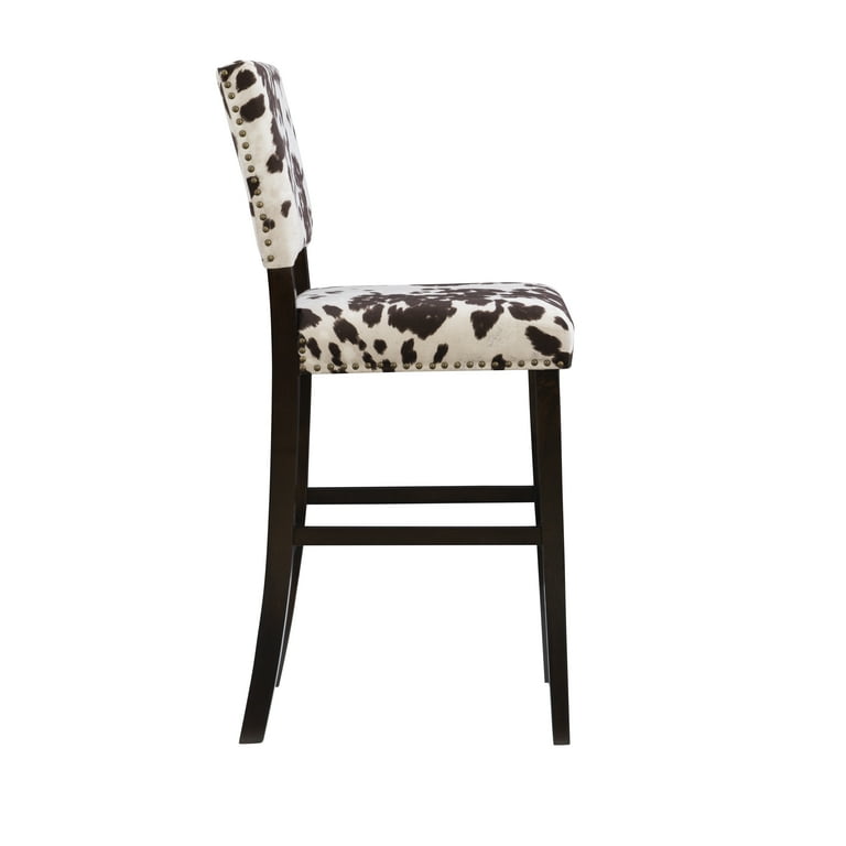 Black cow print bar stools clearance