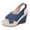 Blue, variant on Wedges Heels for Women Open Toe Denim Platform Sandals Antislip Casual Ankle Strap Summer Pumps Dress Shoes Black Size 7