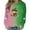 Green-2, variant on Srogem St Patricks Day Shirt Women Trendy 2025 Fashion Sweater Long Sleeve Crew Neck Clover Fashion Pullover Clothes