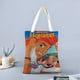 thumbnail image 2 of Hércules Bolso de tela con estampado de lienzo para mujer, bolsa de compras reutilizable y estética, con cremallera interior, regalo para mujer, 35 × 40 cm., 2 of 6