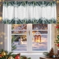 thumbnail image 5 of Christmas Tree Valances for Windows, 54 x 18in, Watercolor Green Tree Winter Snowflake Rod Pocket Kitchen Valance Curtain Light Filtering Window Treatments for Living Room Bedroom, 1 Panel, 5 of 7