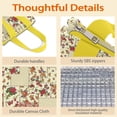 thumbnail image 4 of Pioneer Flower Floral Print Pattern Insulated Lunch Bag for Women & Adults,Large Portable Soft Cooler Lunch Bag,Thermal Food Storage Tote with Pearl Cotton,8.66L,8.75x5.75x9.5 Inch, 4 of 6