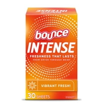 Bounce Dryer Sheets, Intense Scent Boosting, Vibrant Fresh Scent, 30 Count