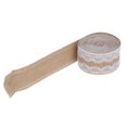 thumbnail image 3 of Lace Linen Roll,Burlap Ribbon 5.5yd DIY Burlap Tree Ribbon Burlap Ribbon Highly Versatile, 3 of 9