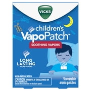 (2 pack) (2 pack) Vicks VapoPatch with Long Lasting Soothing Vicks Vapors for Children Ages 6+, 5 Count