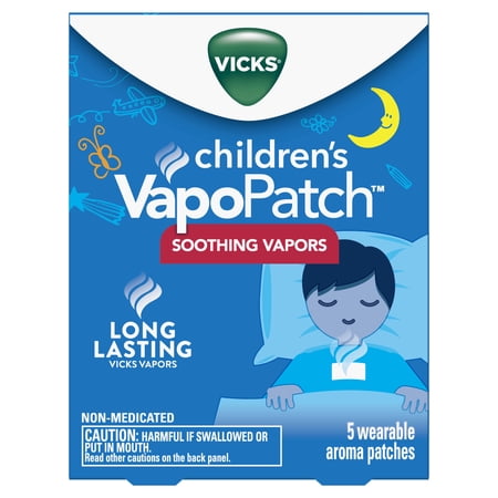 (2 pack) (2 pack) Vicks VapoPatch with Long Lasting Soothing Vicks Vapors for Children Ages 6+, 5 Count
