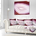 thumbnail image 2 of Designart Pink Agate Geode Geological Crystals - Abstract Throw Pillow - 18x18, 2 of 4