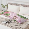 thumbnail image 6 of Summer Flamingo Body Pillow Cover 20 x 54 Inch Decorative Pillow Cover Tropical Plants Botanical Floral Pink Plaid Lumbar Pillowcase Seasonal Rectangle Cushion Case for Couch Sofa Bed Living Room, 6 of 9