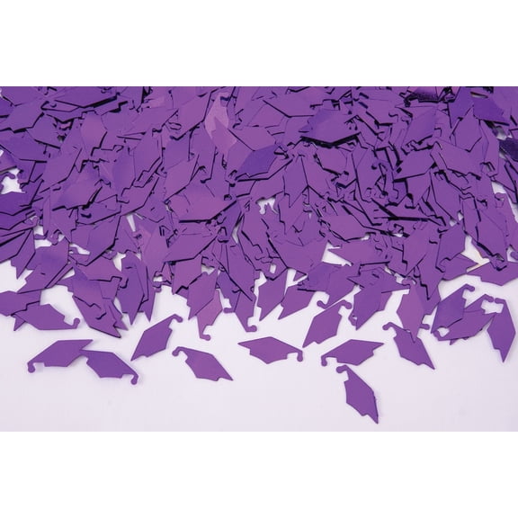 PMU Graduation Confetti Grad Cap 0.5 oz Purple Grad Confetti Table Decorations, Graduation Party Decor