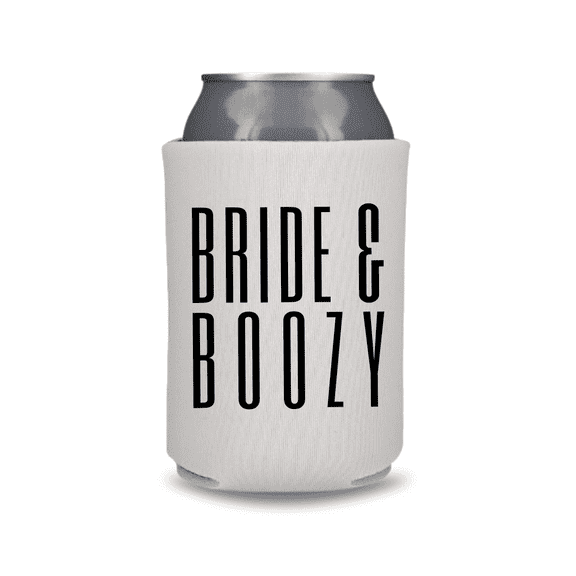 Bad and Boozy, Bachelorette Party Can Coolers, Custom Wedding Can Coolers, Wedding Coolies, Custom Bachelorette Party Gifts