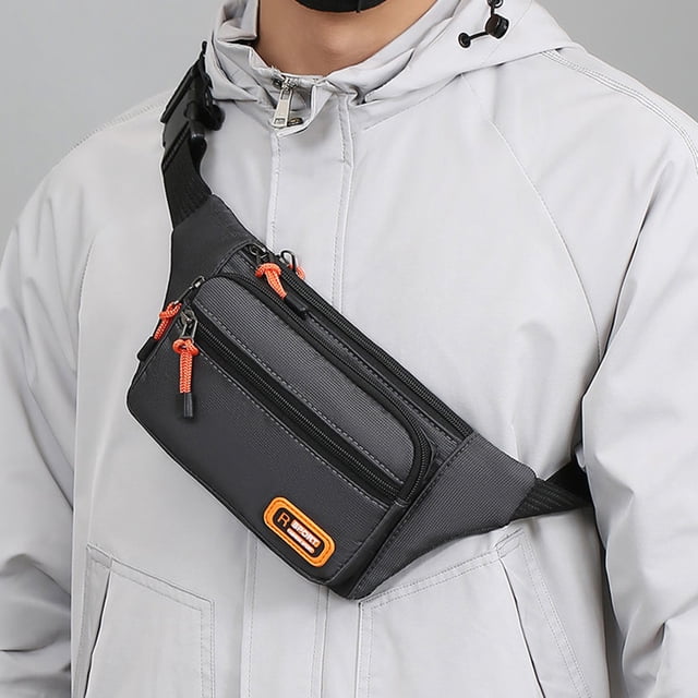 Xihbxyly Riñonera Ajustable para Hombre, Ideal para Deportes Al Aire Libre, con Cremallera Impermeable, Ligera y Cómoda, con Múltiples Opciones de Uso, Ideal para Novios, 30 X 4 X 14 Cm.