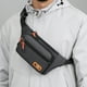 thumbnail image 1 of Bolso de pecho para hombre | Bolso mensajero ajustable en la cintura y el hombro - Tela impermeable ligera, gris, 30x14cm, multibolsillo, transpirable Deportes al aire libre Viaje Crossbody, 1 of 6